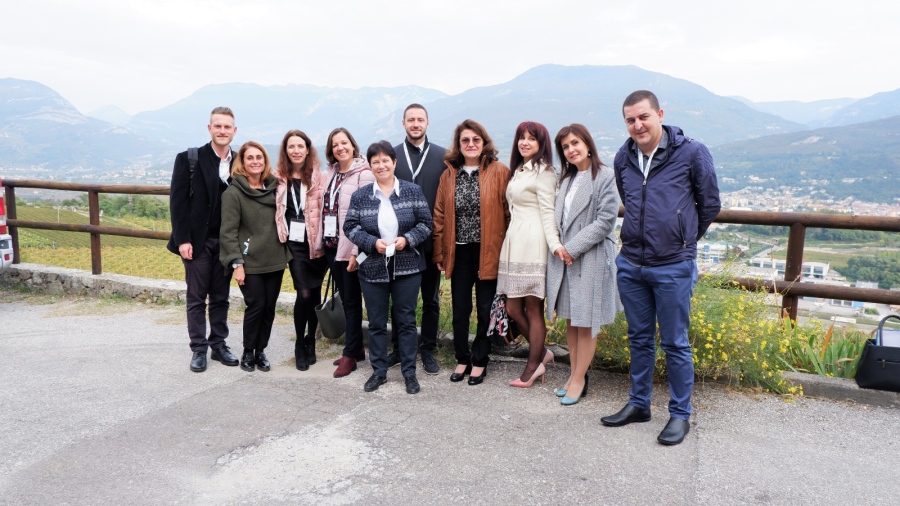 Делегация ръководена от Търговско-промишлена палата-Враца участва в  посещение за обмен на добри практики, Тренто, Италия